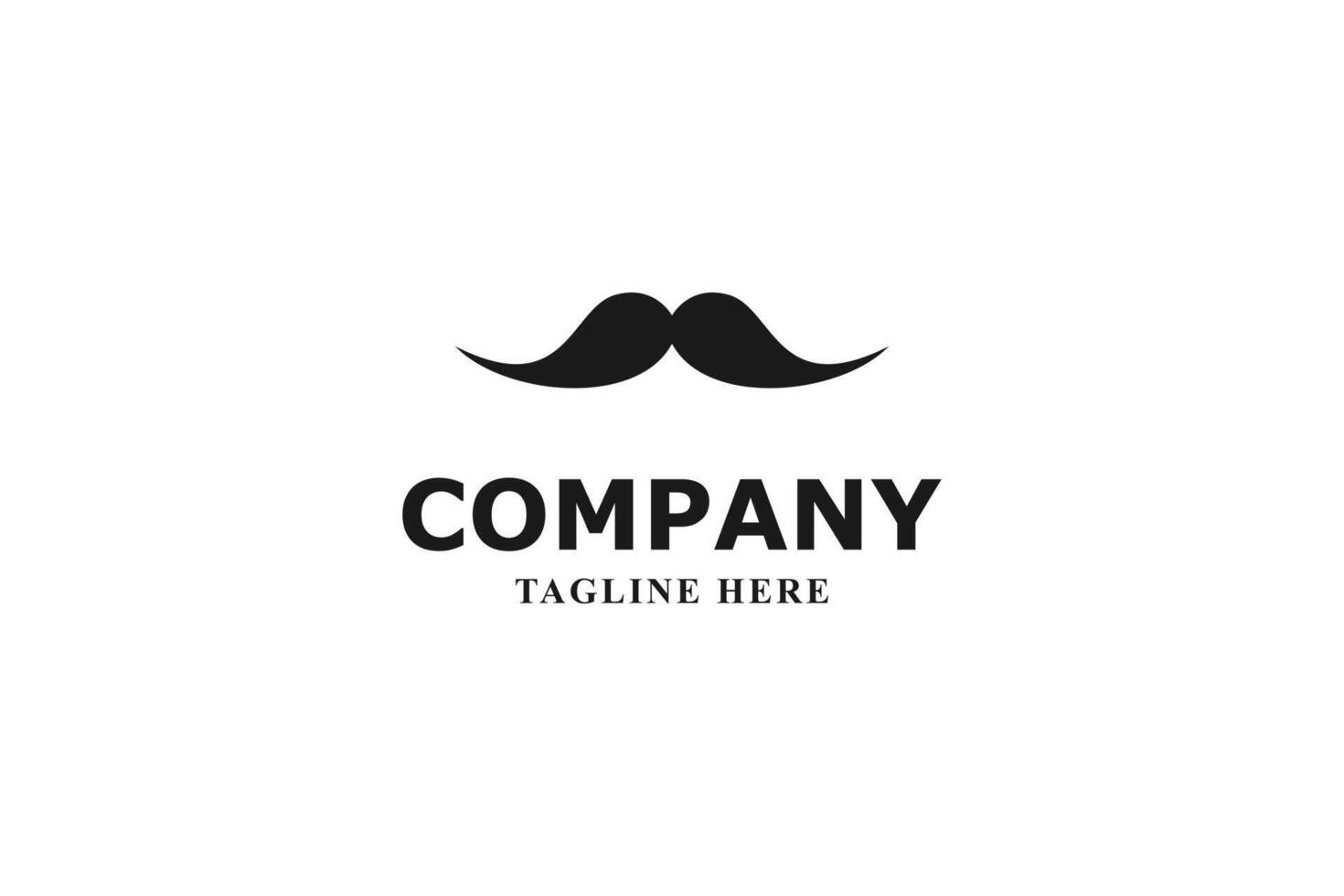 vintage logo of man with mustache vector