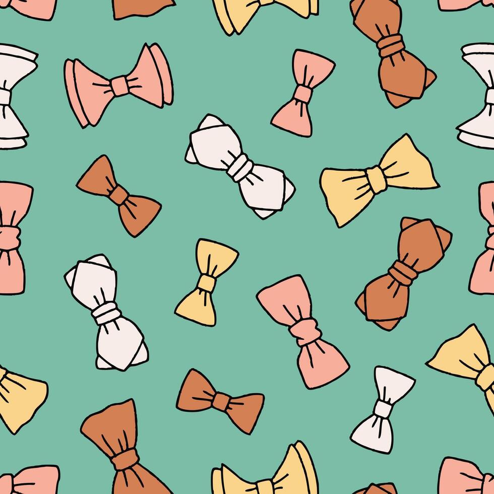 Bow Tie Seamless Pattern illustration for Print, Wallpaper, Decoration. vector