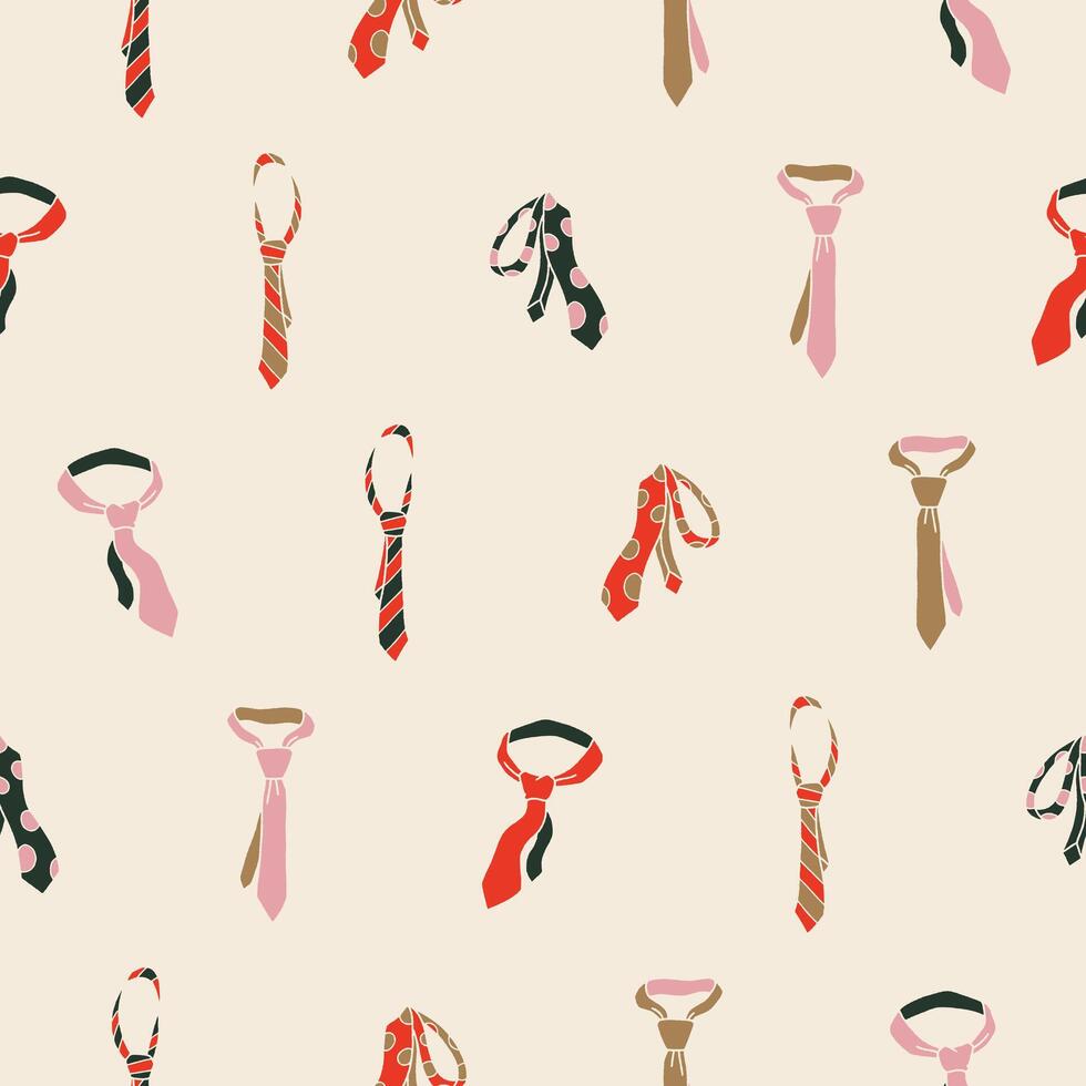 Collection of Tie Seamless Pattern illustration for Print, Wallpaper, Decoration. vector