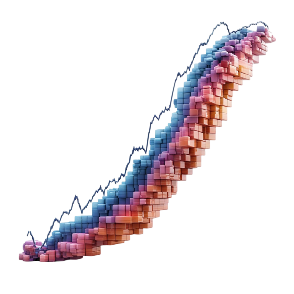 Graph with Upward Line on Transparent Background png