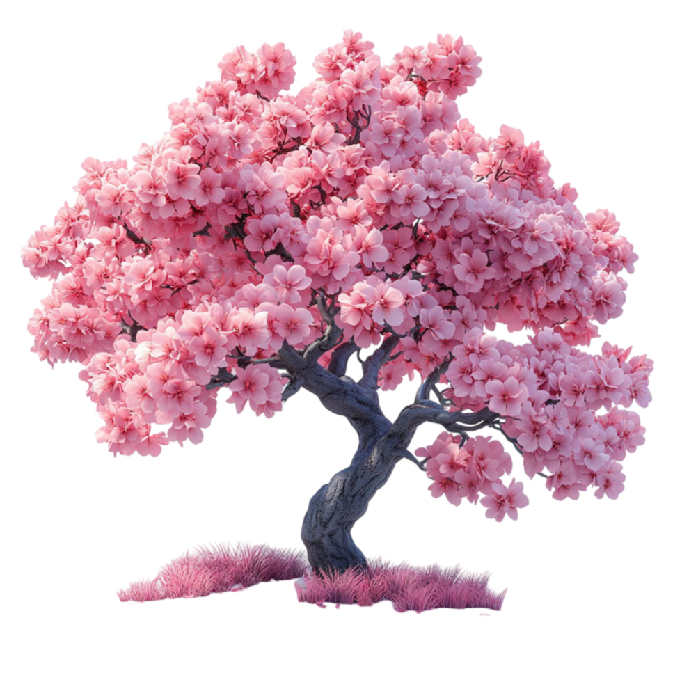 Pink Cherry Tree on Transparent Background png