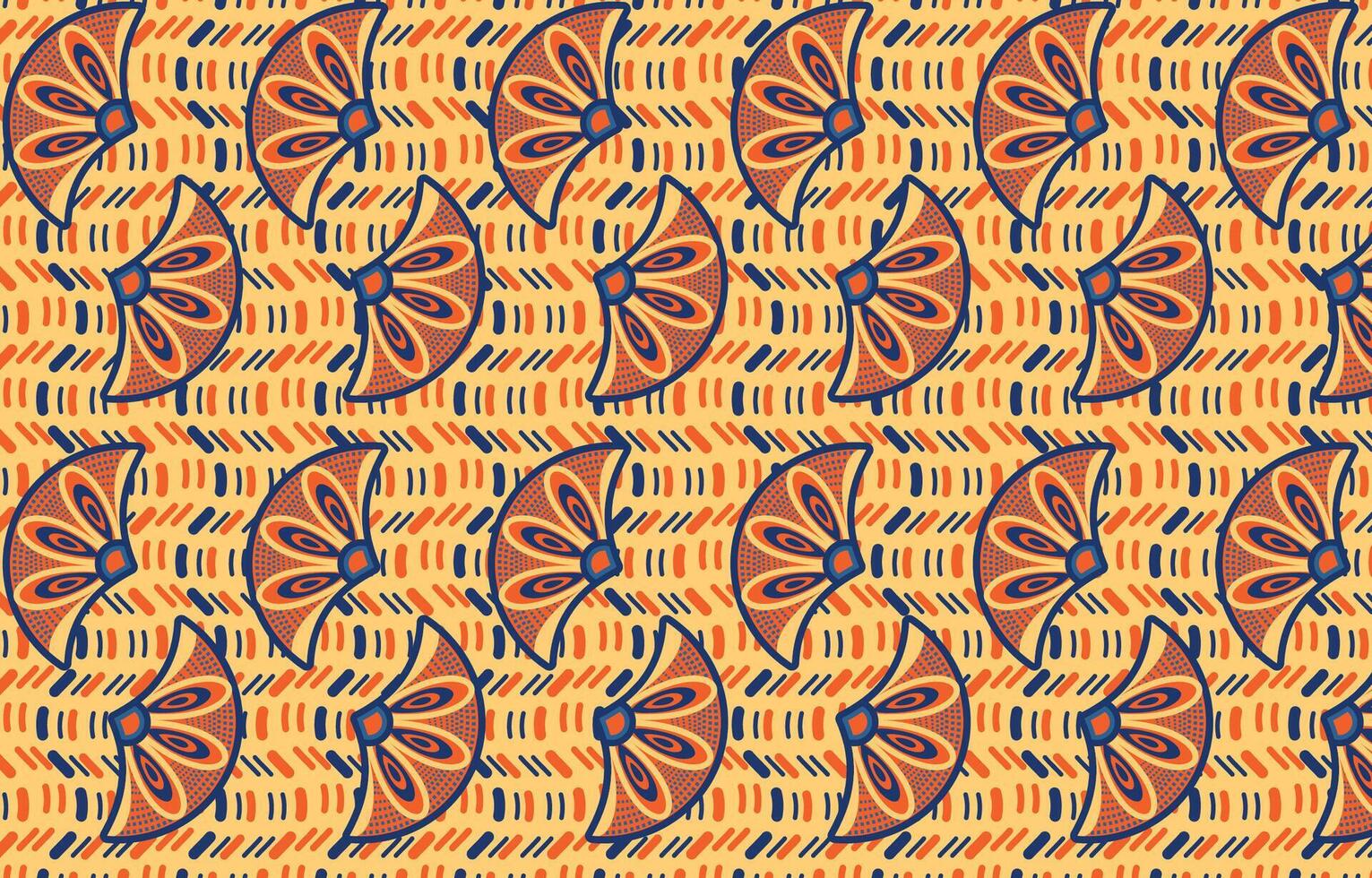 african print wax pattern vector