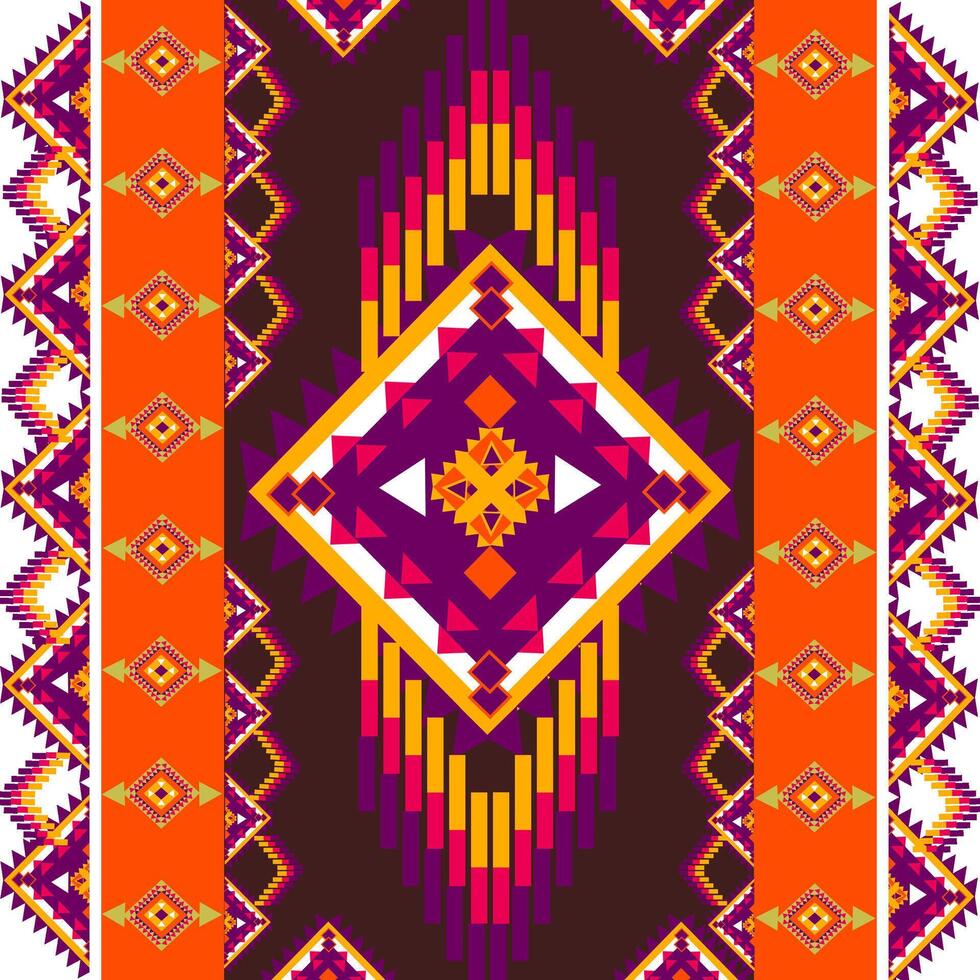 Geometric ethnic seamless pattern vector