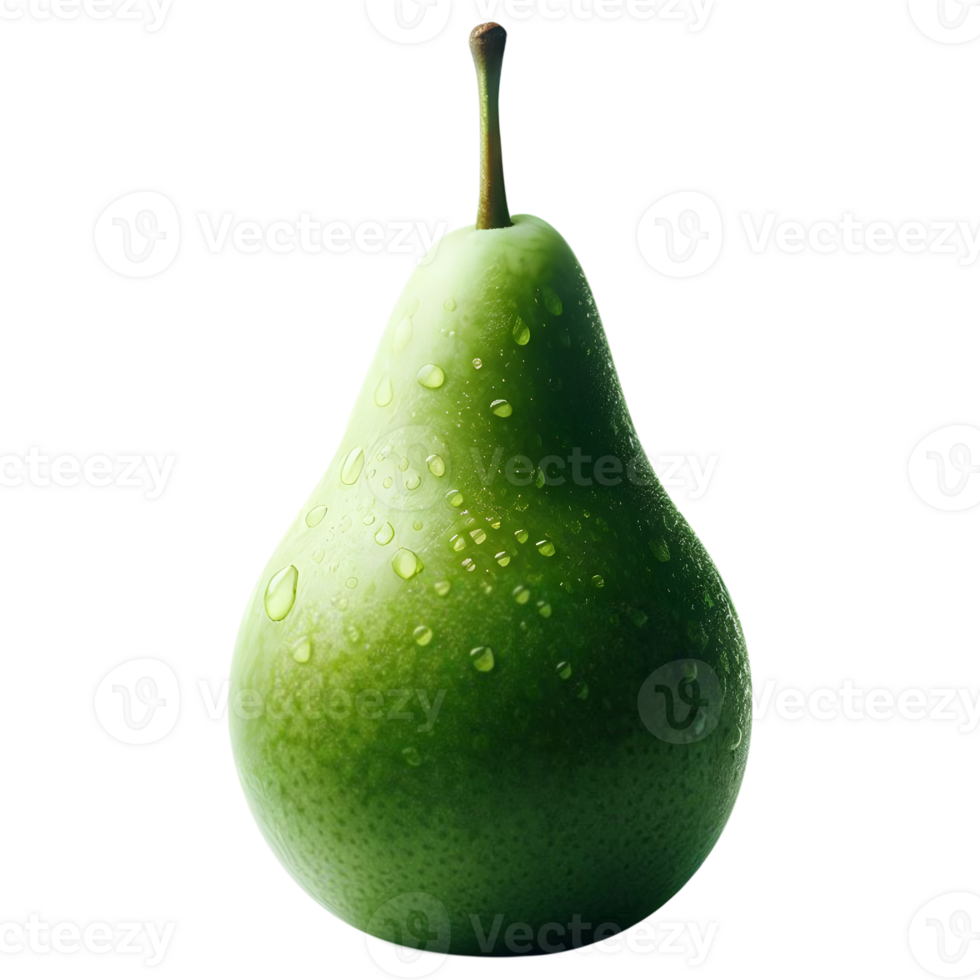 Pear green pear ripe pear green fruit green pear with leaf fresh pear with green leaf transparent background image png