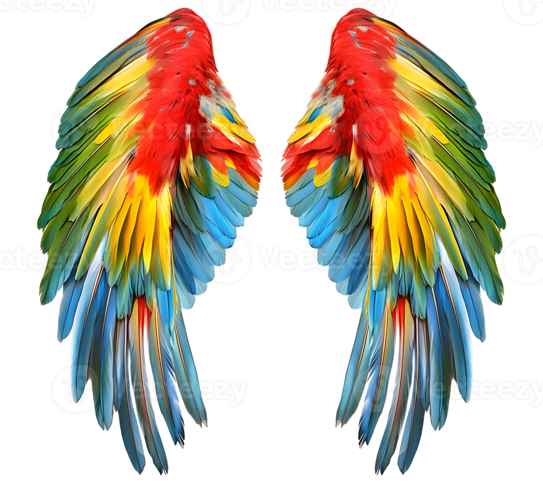 Eagle wing colourful bird wing parrot wing colourful wing transparent background image png