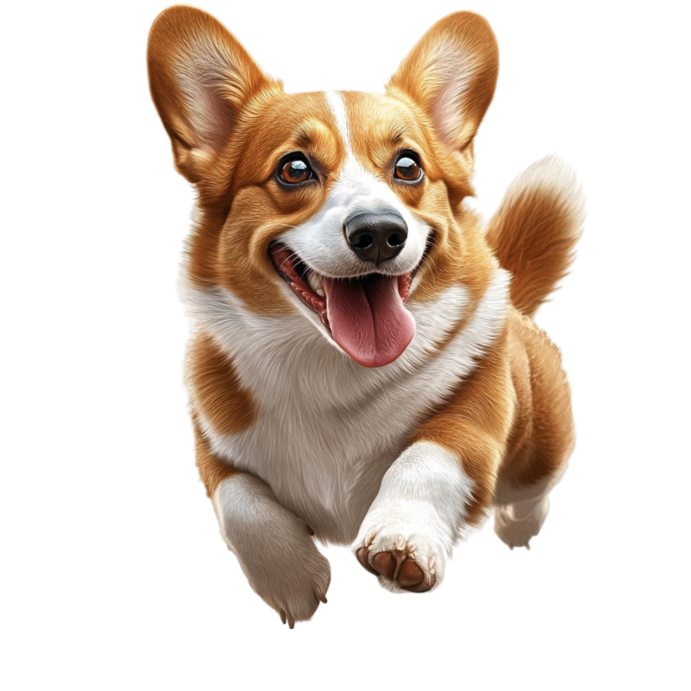 Dog Running with Its Tongue Out png