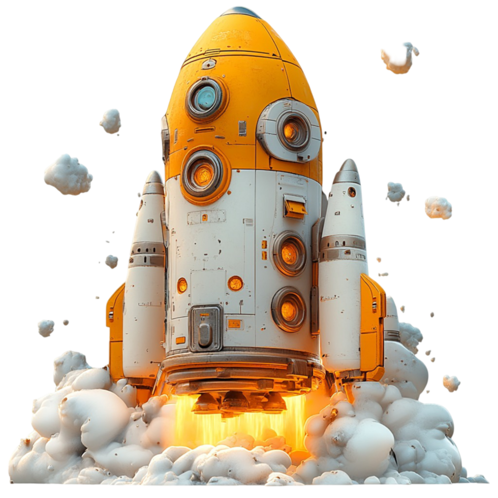 Rocket Ship Flying Through The Air png