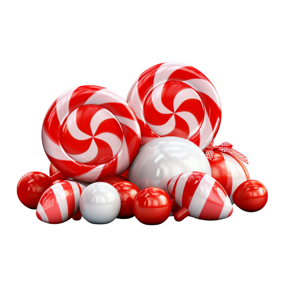 Festive Candy Canes and Peppermint Sweets for Holidays png