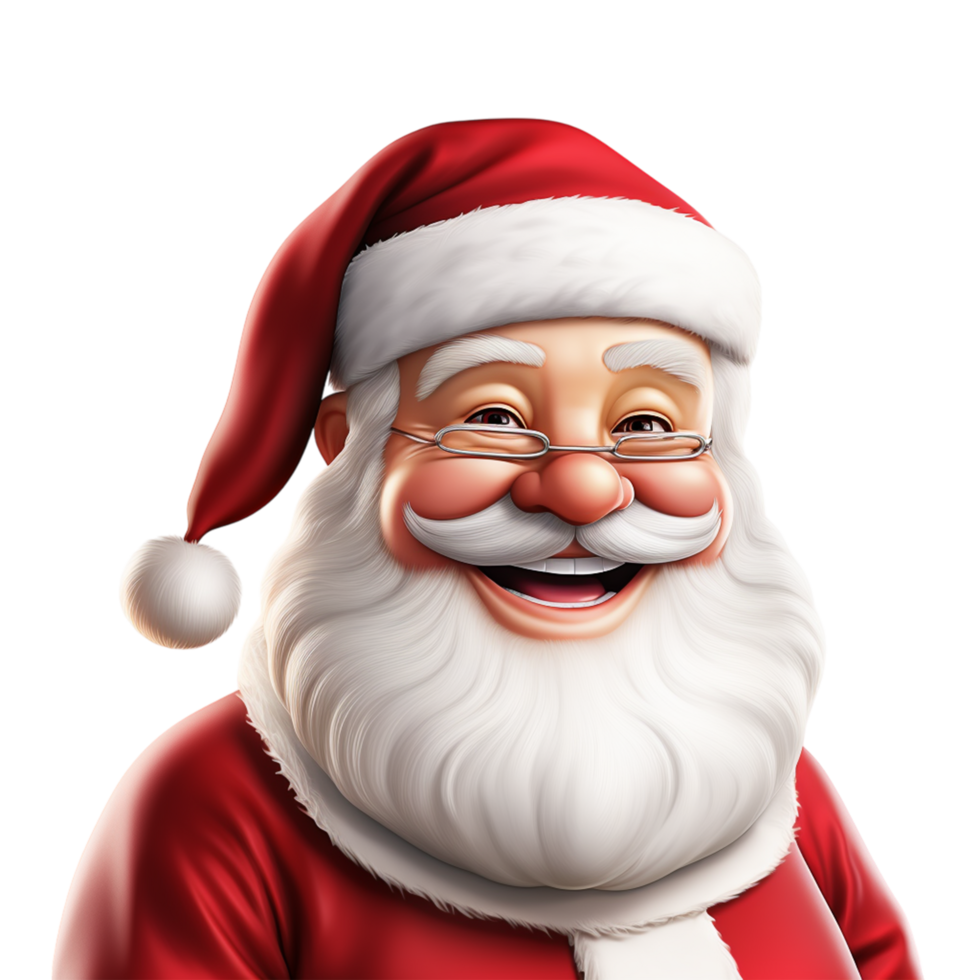 Smiling Santa Claus in Red Hat png