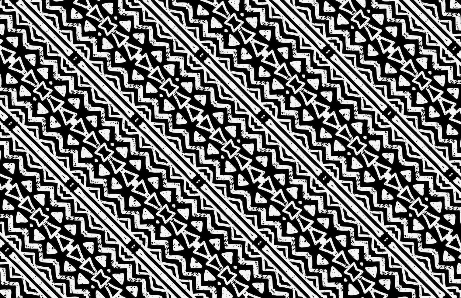 Seamless black and white grunge pattern with abstract lines vector