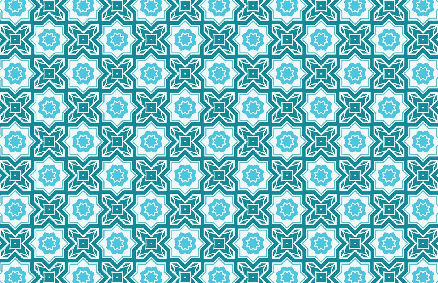 Blue moroccan tile design pattern vector
