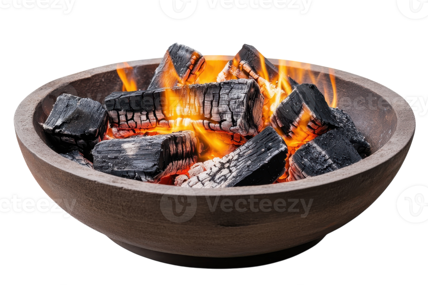 Cozy fire pit with glowing embers and lively flames during an evening gathering png