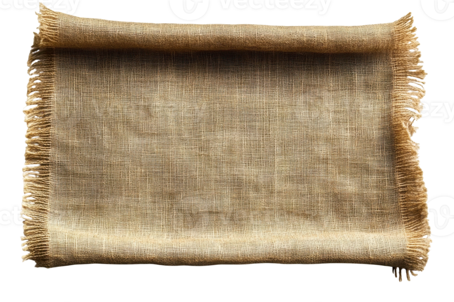 Natural burlap fabric displayed on a white surface for crafting and decorative purposes png