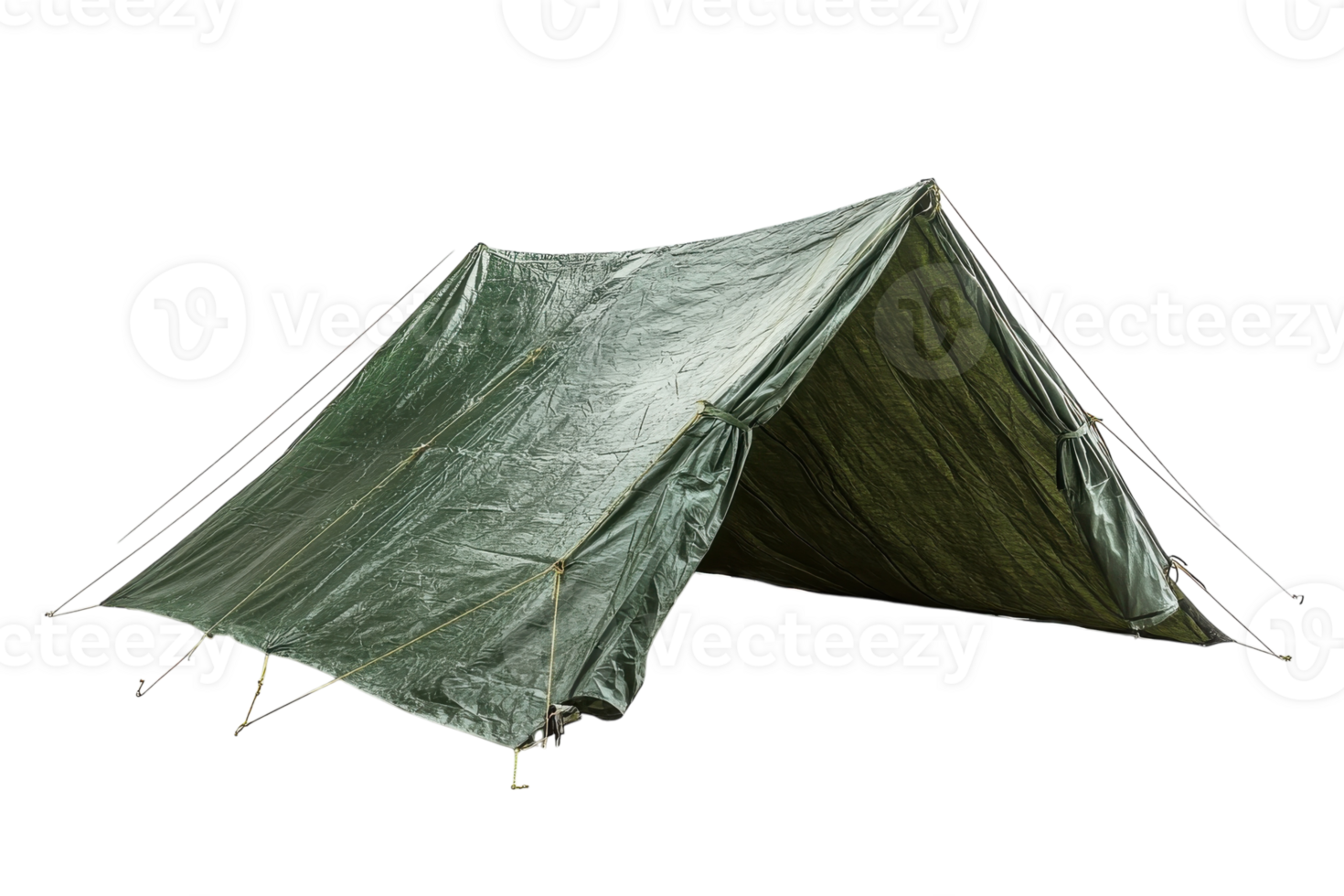 Green camping tent set up in outdoor environment for shelter during adventures and camping trips png