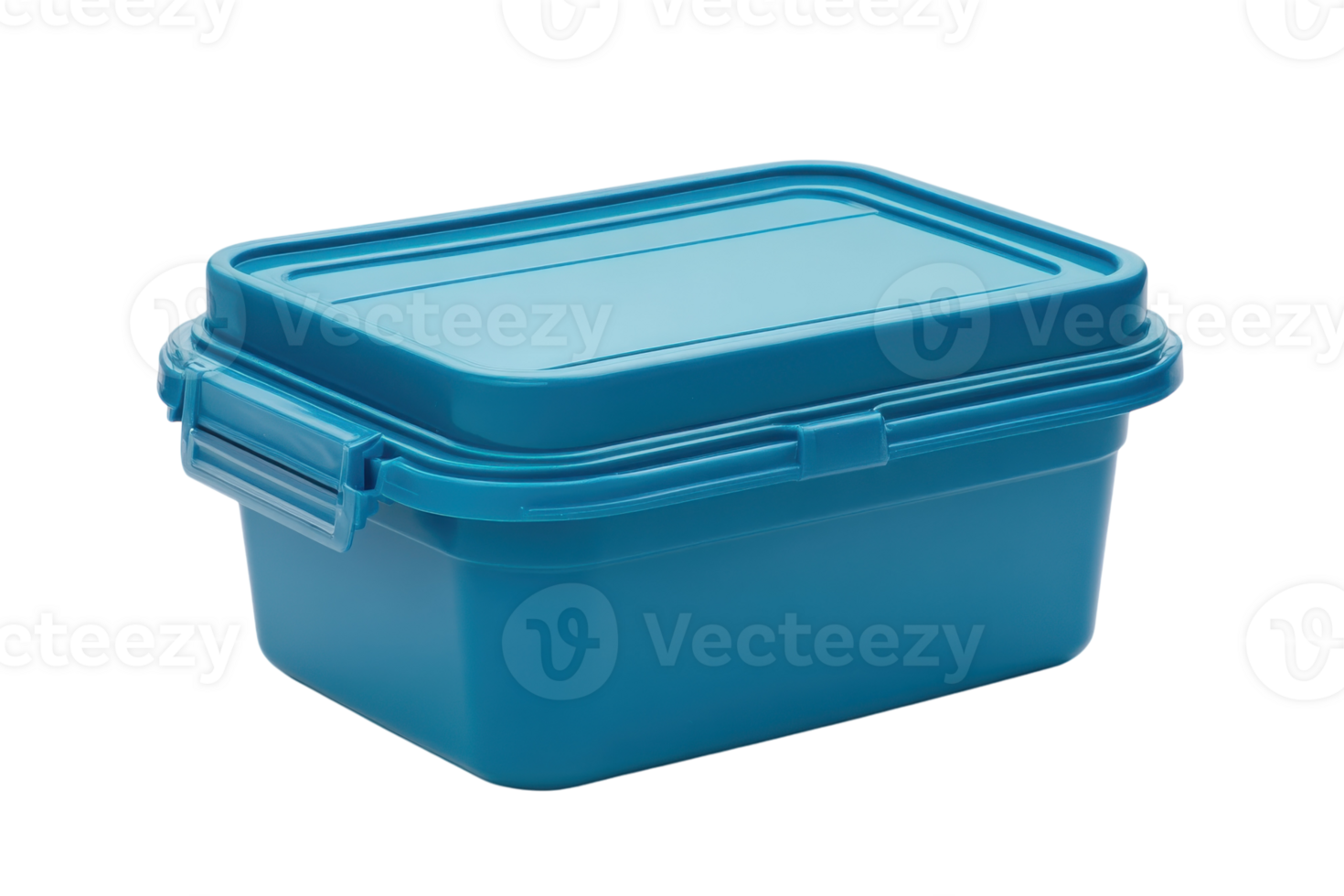 Bright blue storage container with sturdy lid designed for organizing items in various settings png