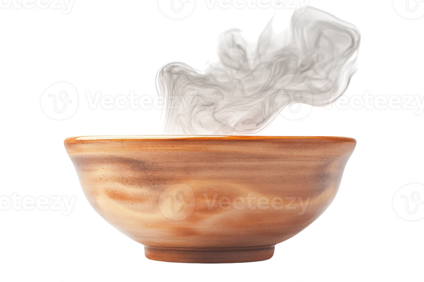 Steaming bowl of soup on a white background creating a warm and inviting atmosphere png