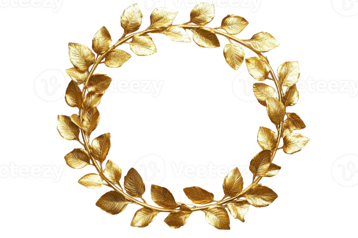 Decorative golden leaf wreath ideal for elegant home decor or special events showcasing craftsmanship and artistry png