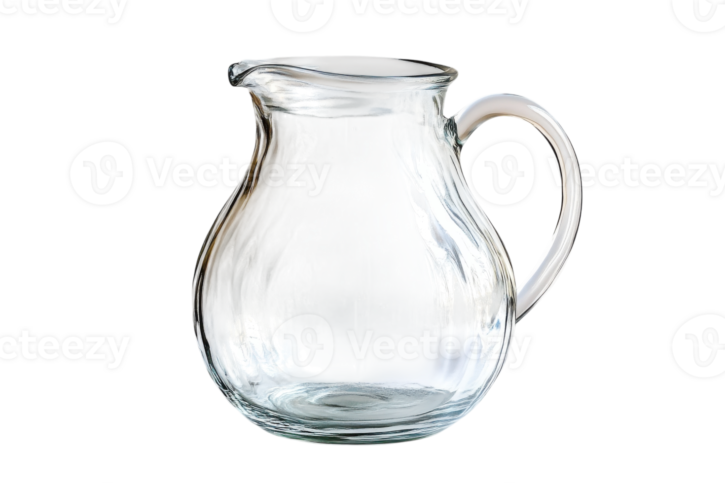 Elegant clear glass pitcher on a soft gradient background showcasing its design and craftsmanship png