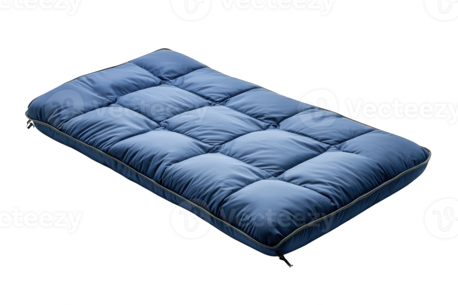 Comfortable blue mattress pad ideal for camping or extra bedding needs in home settings png