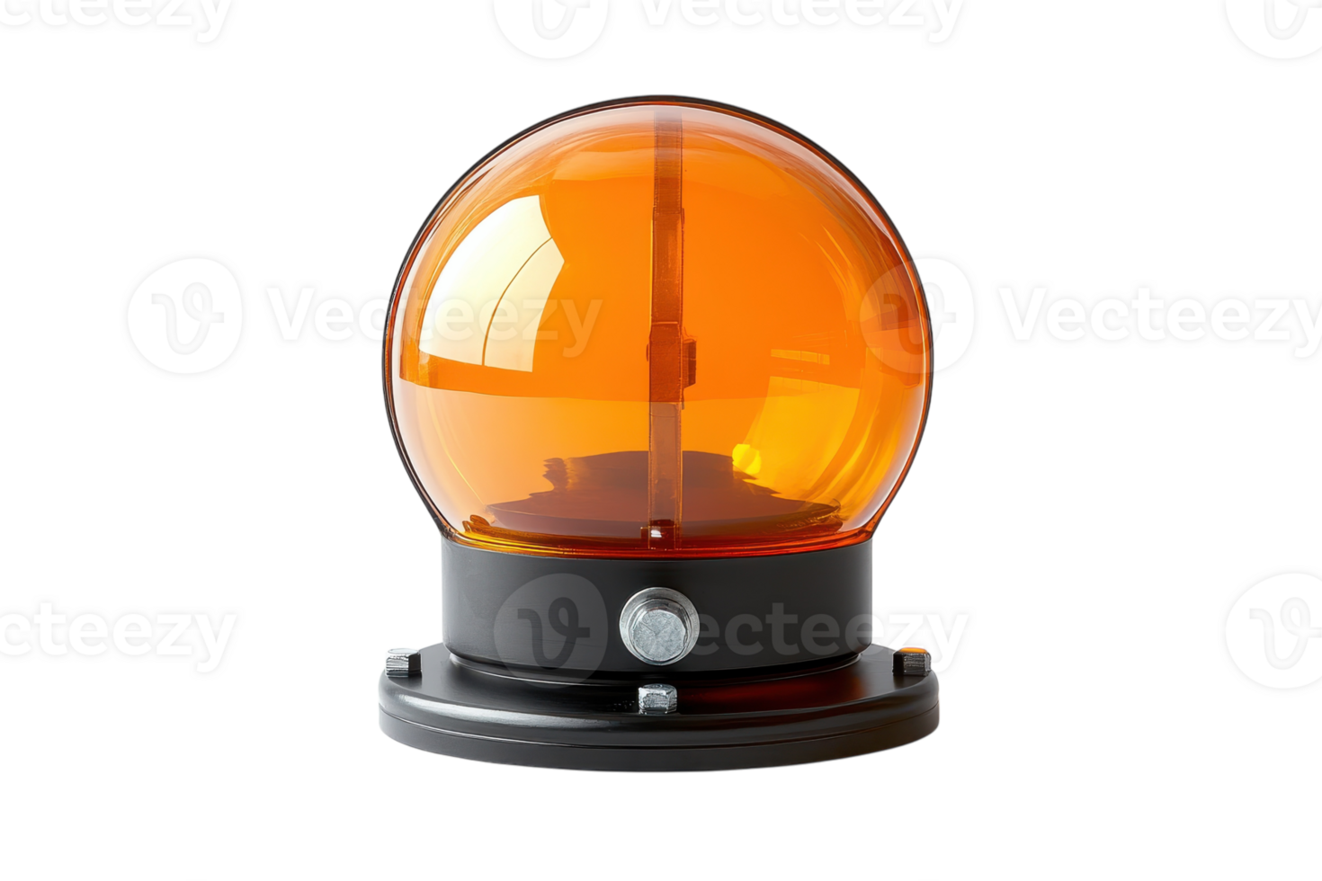 Orange rotating beacon light used for emergency signaling and warning situations in various locations png
