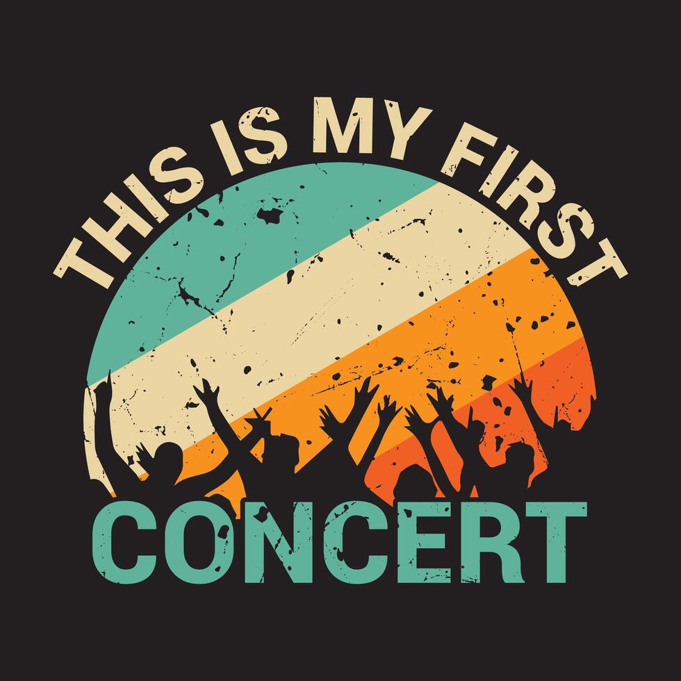 This is my first concert illustration vector