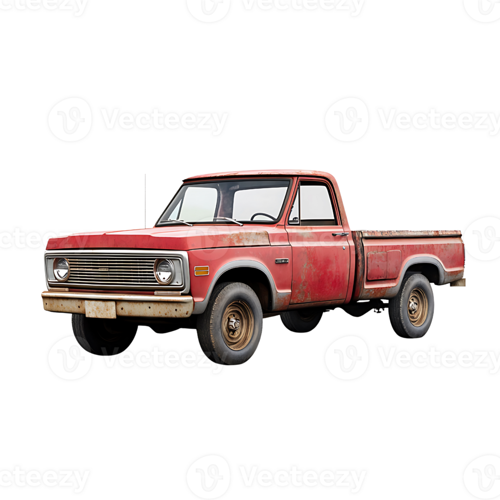 A red truck isolated on transparent background png