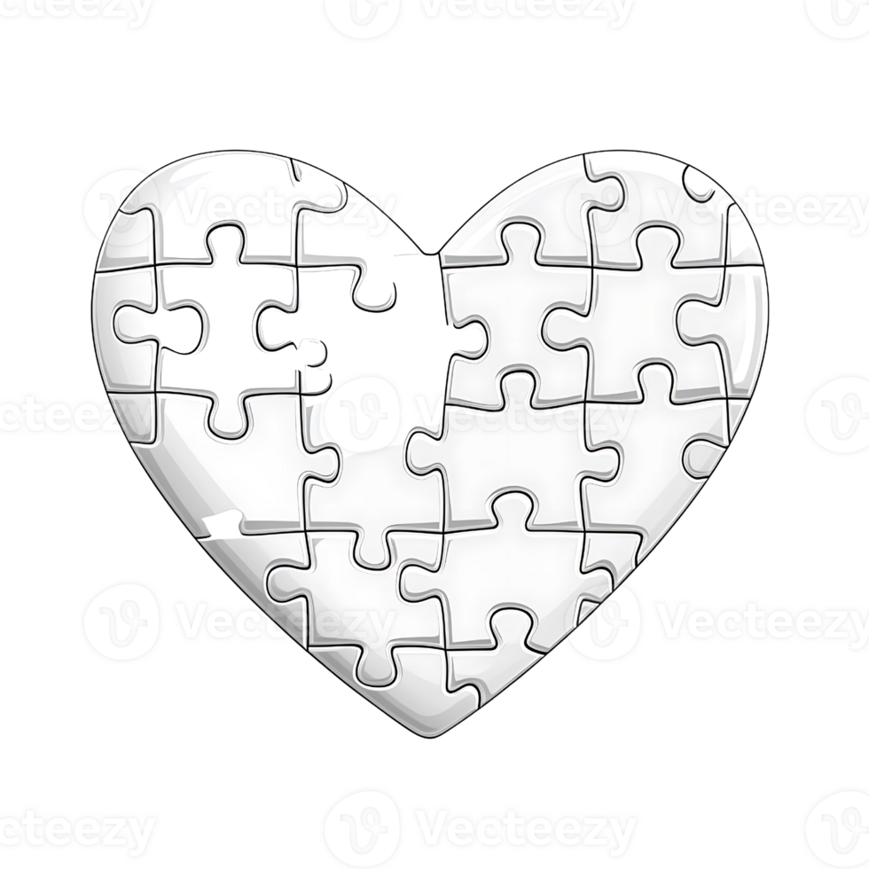 heart shaped puzzle piece symbolizes love and connection png