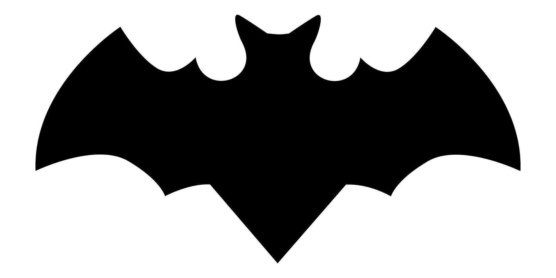 black bat silhouette vector