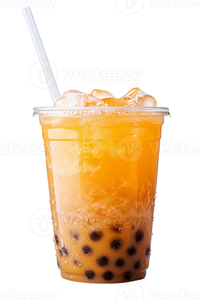 A bubble tea with a straw in it png