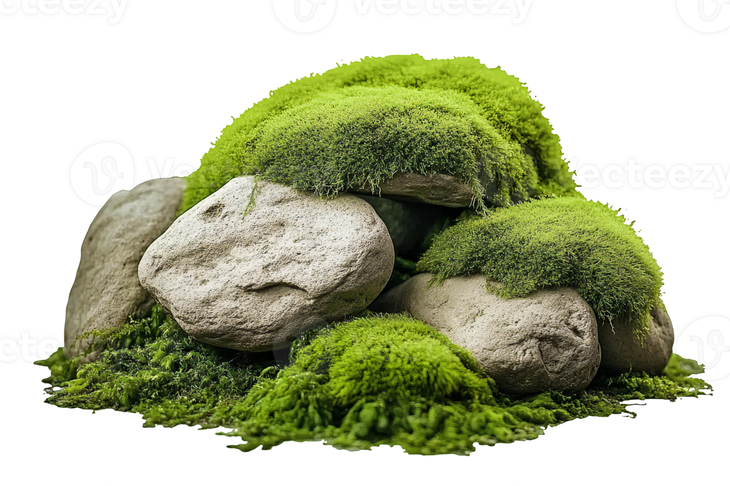 Moss on rocks png