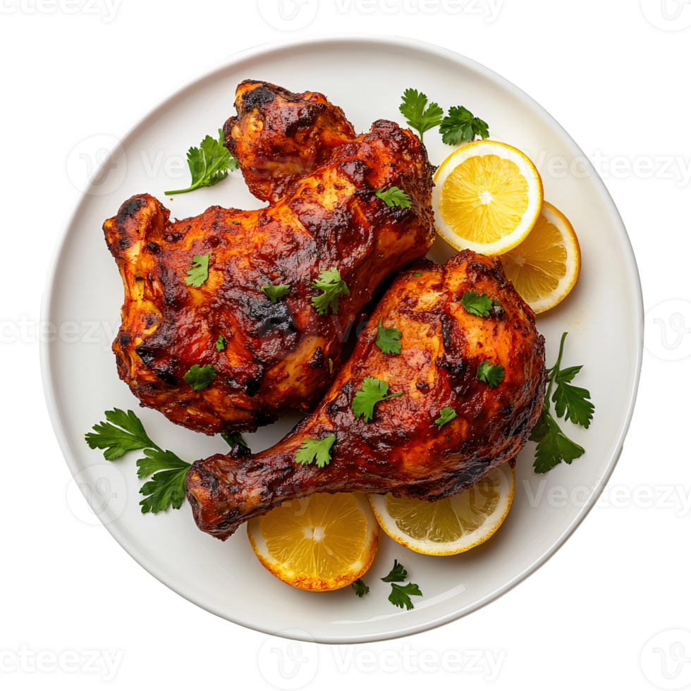 Chicken thighs with lemon and parsley png