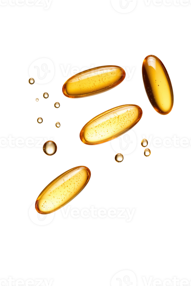 Golden capsules on a black background png