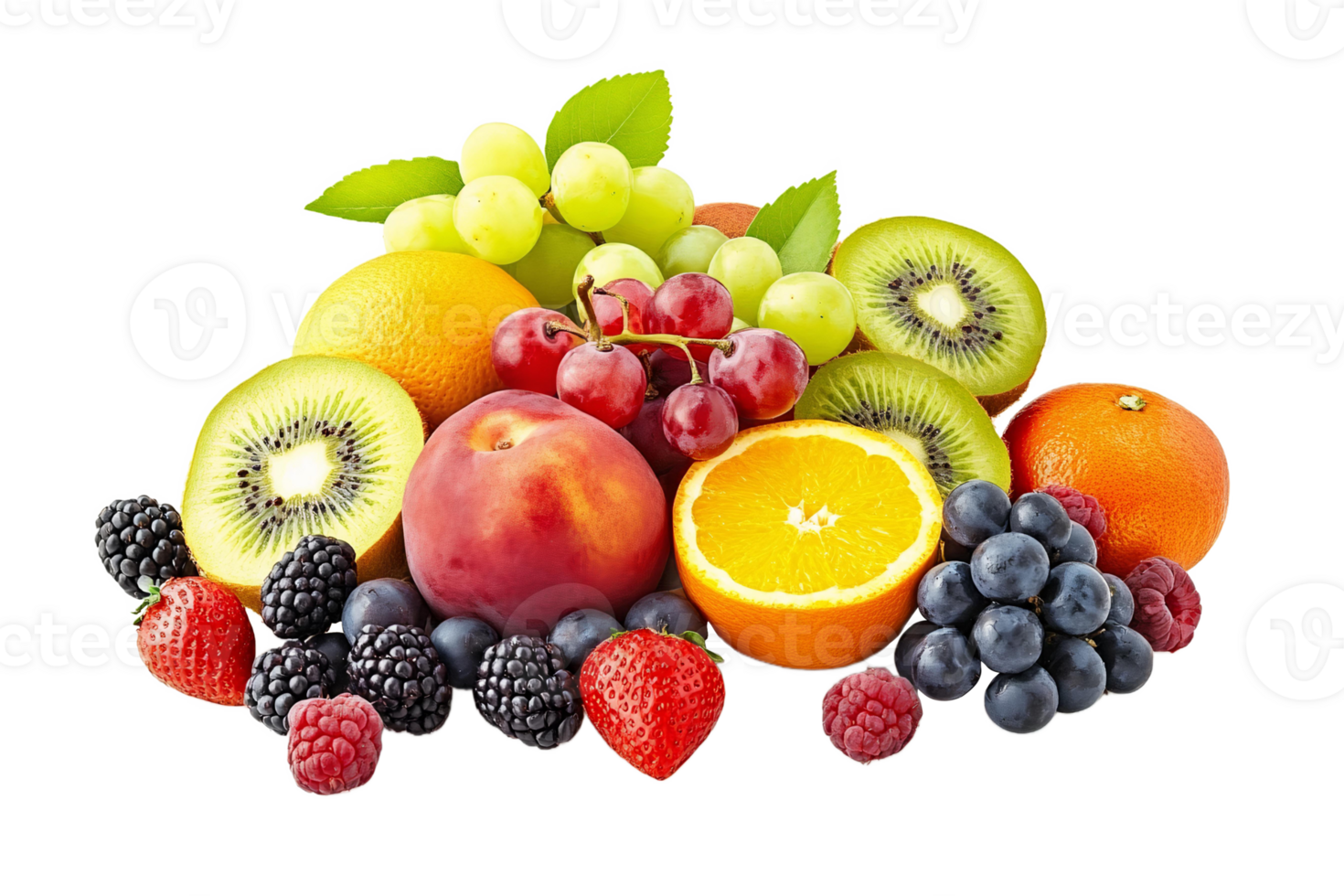 A pile of fruit on a black background png