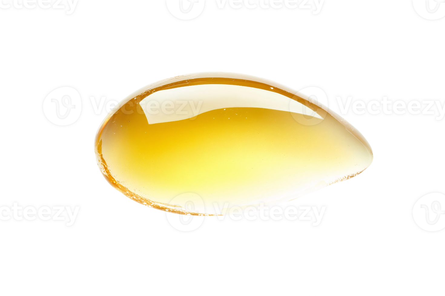 A yellow drop of liquid on a black background png