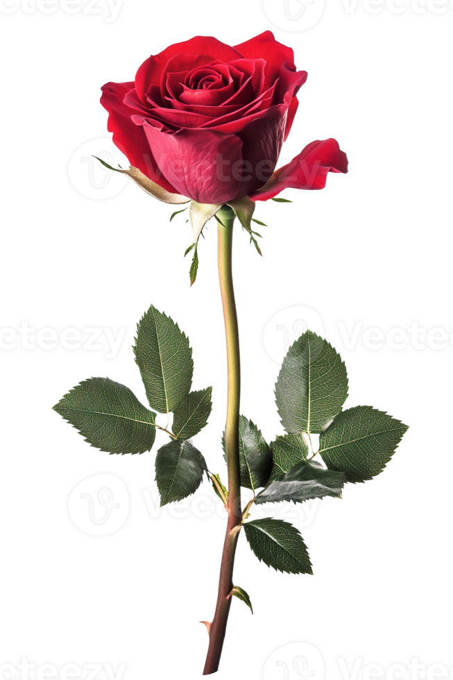 A single red rose is shown on a black background png