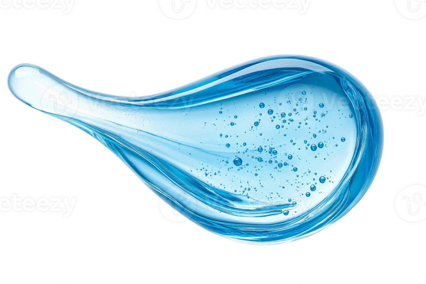 A blue liquid is being poured into a glass png