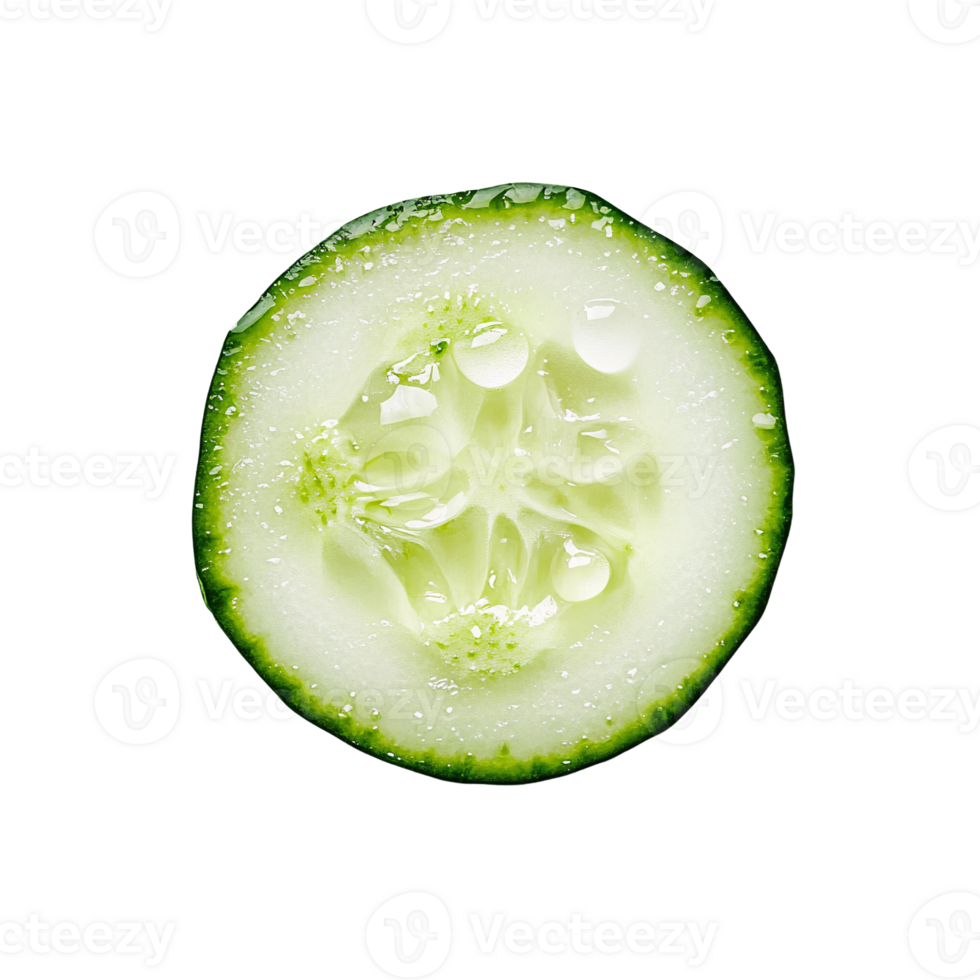 A slice of cucumber is shown on a black background png