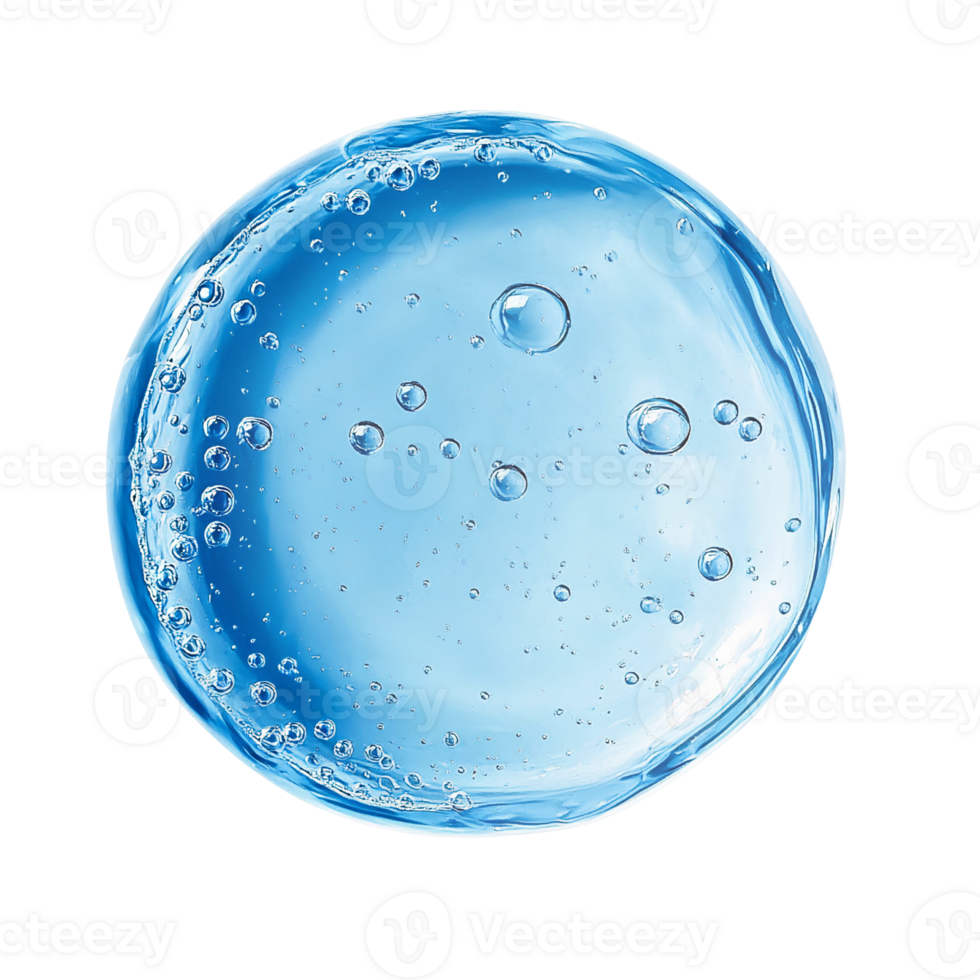 A blue bubble with bubbles floating in it png