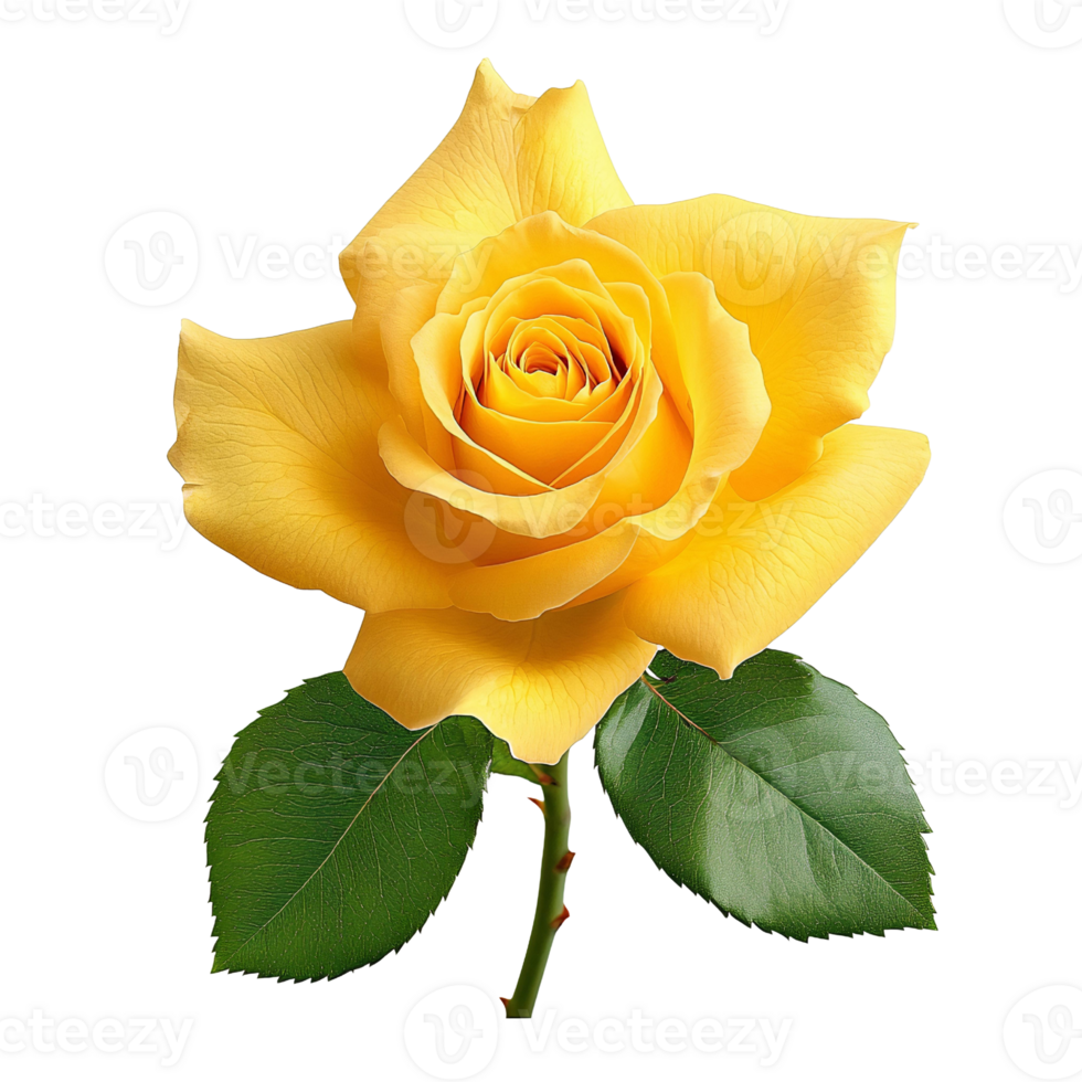 A single yellow rose is shown on a black background png