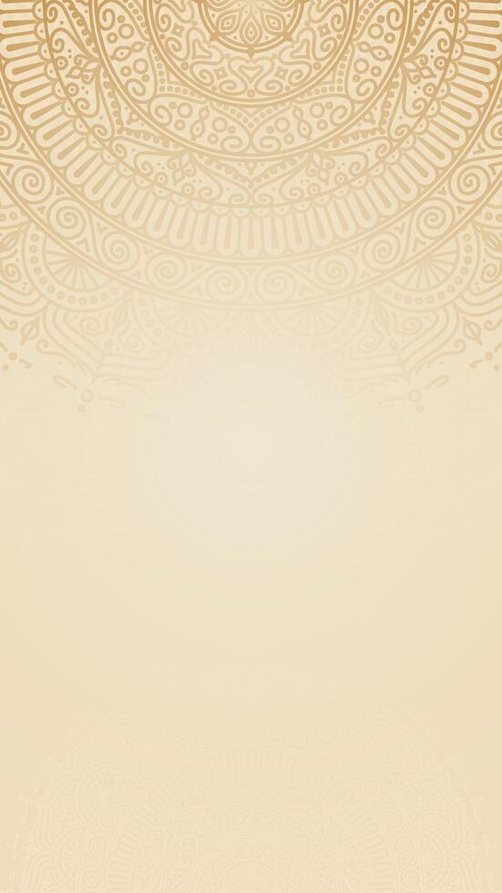 Hand Drawn Circular Mandala Art with Detailed Patterns on Clean And Soft Vertical Background Design vector