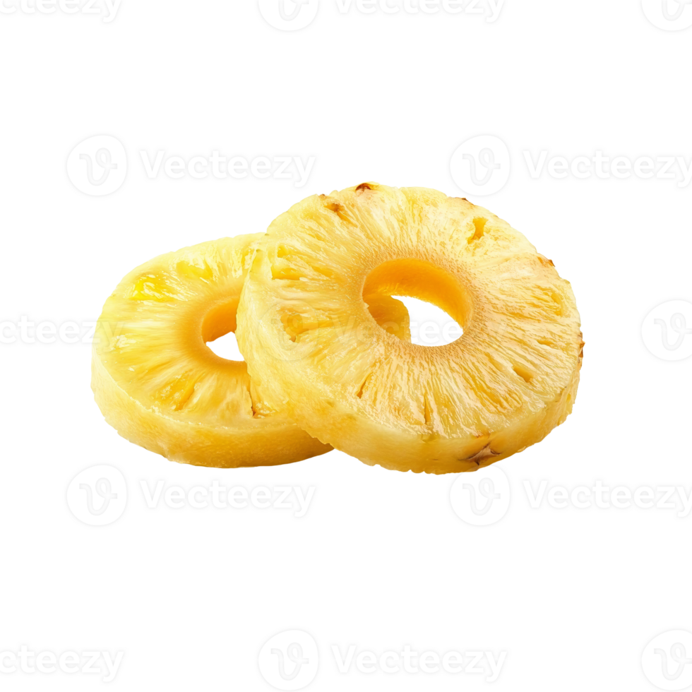 Pineapple slices on a black background png