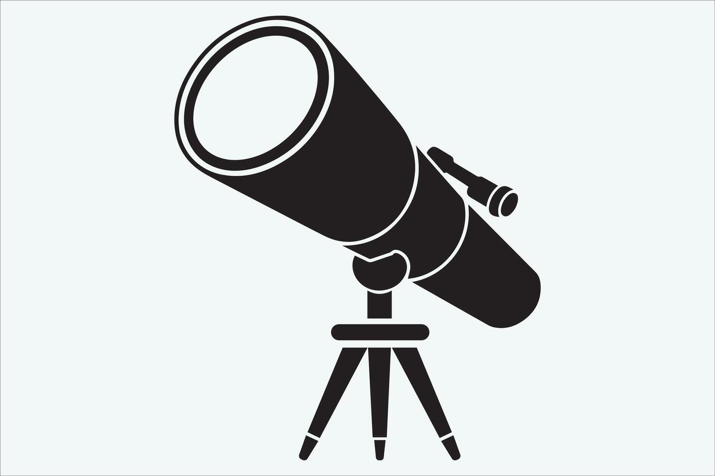 Telescope icon illustration isolated sign symbol design vector