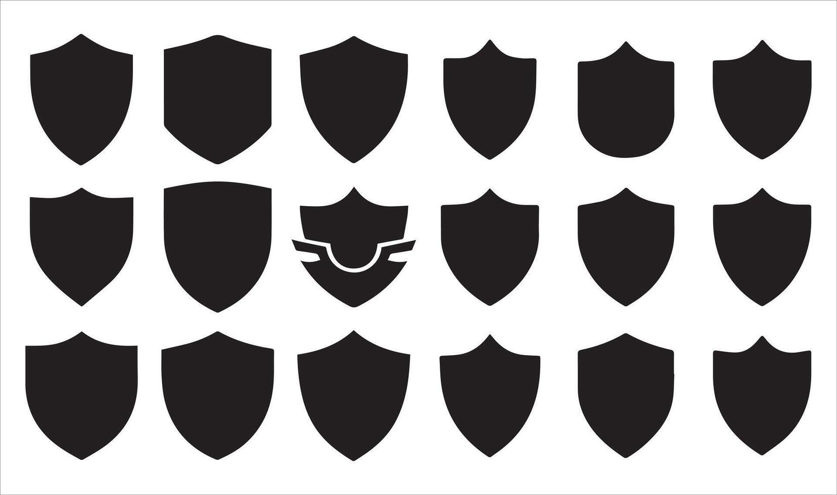 Shield icon. heraldic shield set design a illustration vector