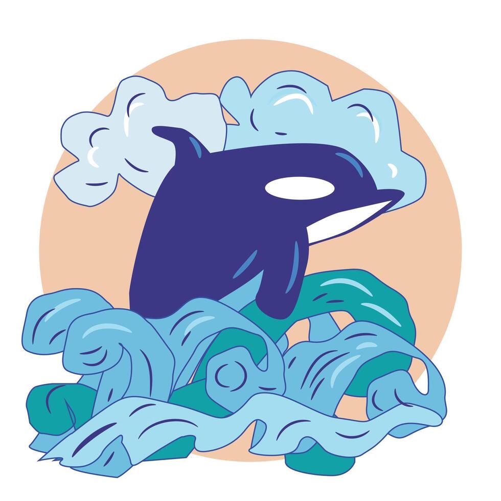 Dolphin Sign and Illustration vector