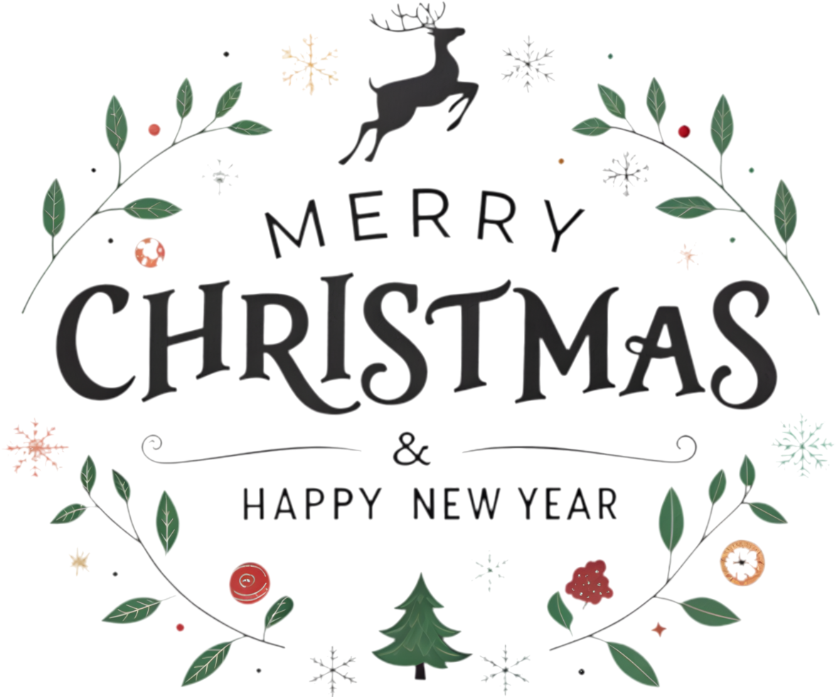 Santa Claus and Christmas decorations spread holiday cheer. . png
