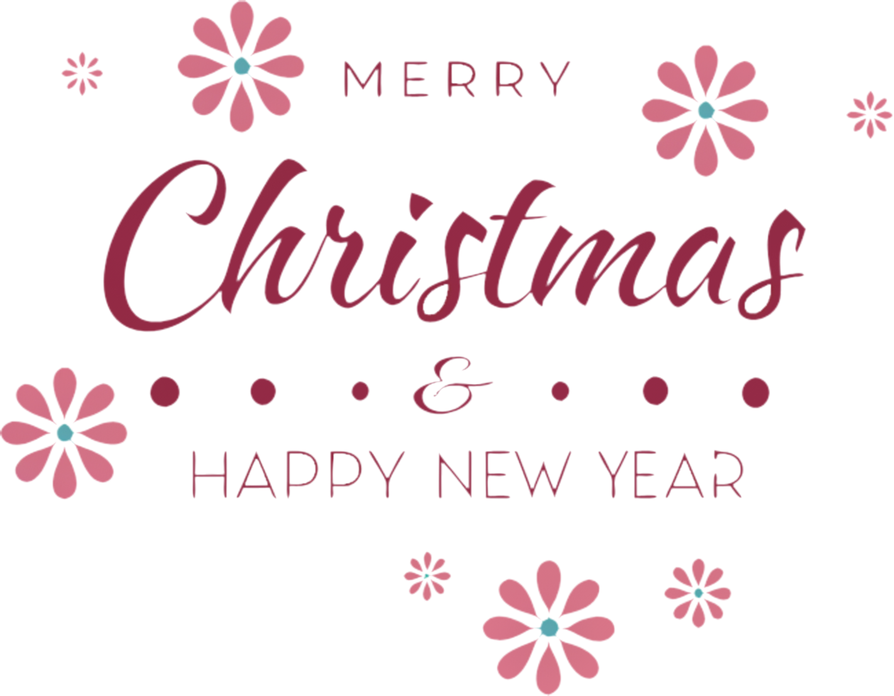 Celebrate Christmas joy and Happy New Year clipart. . png
