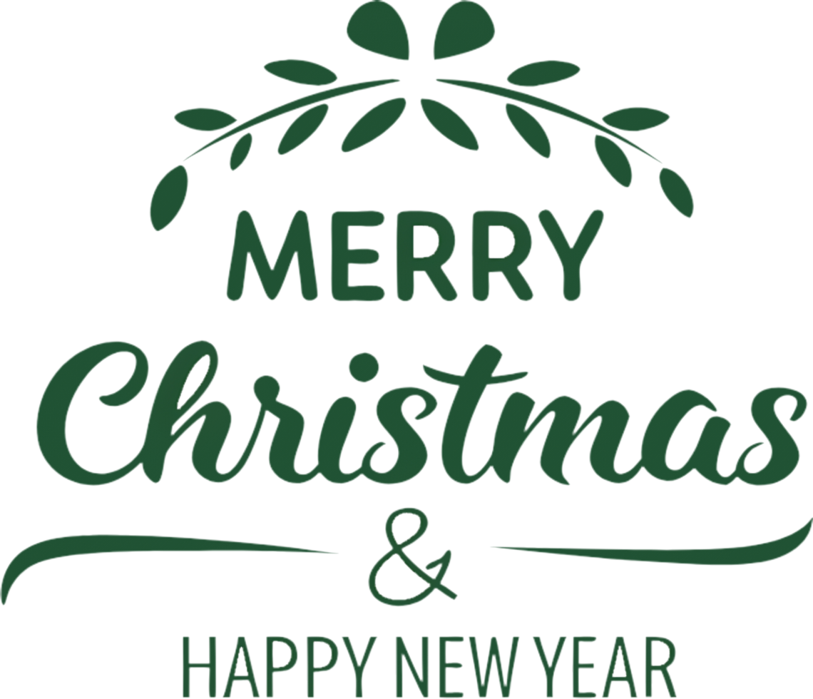 Christmas decorations and Happy New Year festive clipart. . png