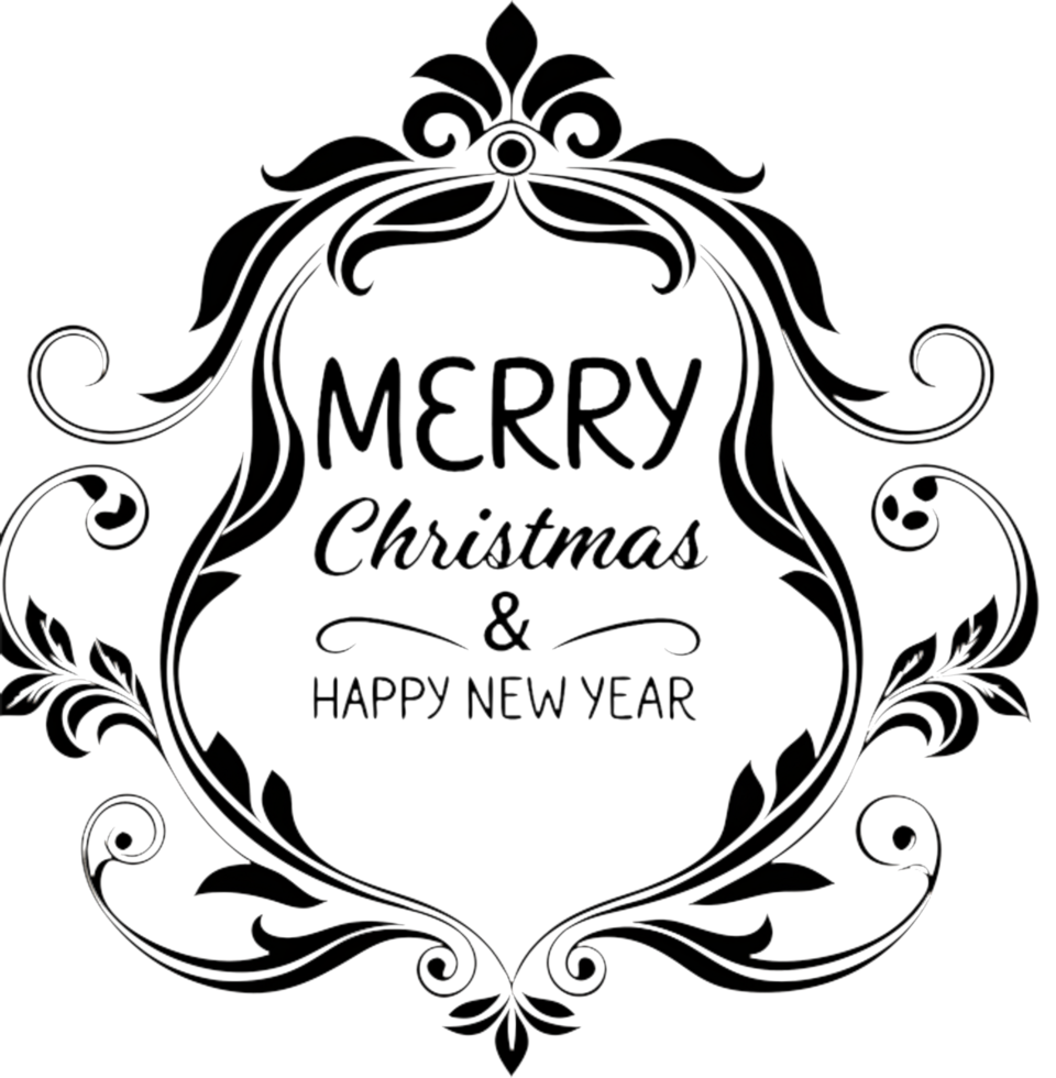 Merry Christmas and Happy New Year with festive cheer. . png