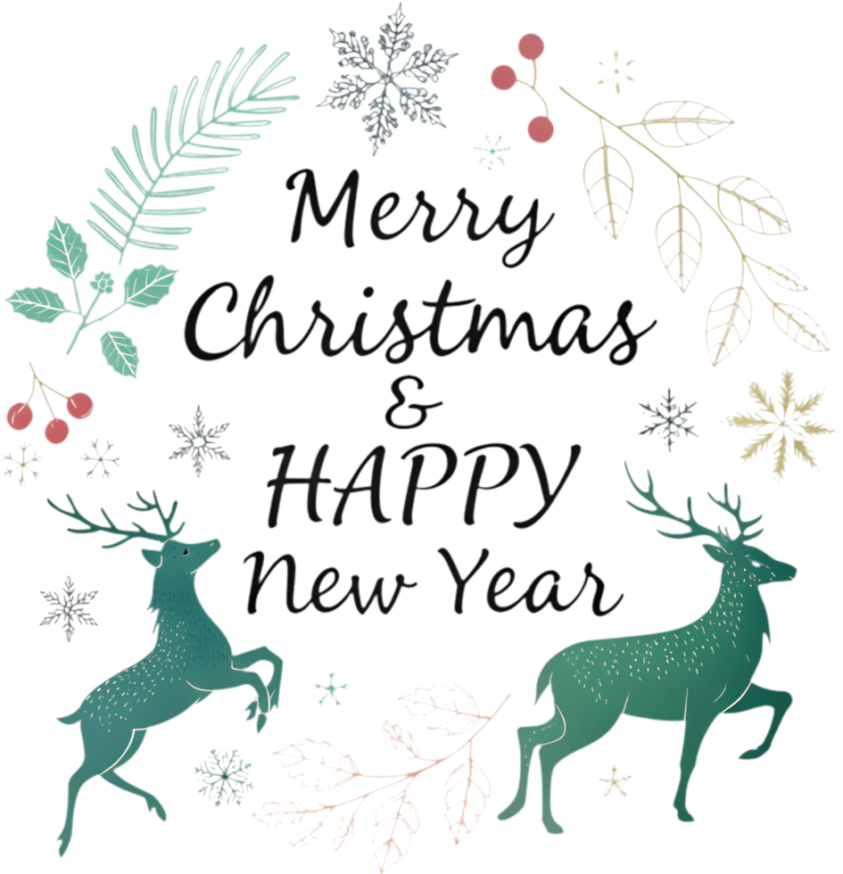 Santa Claus brings Merry Christmas and Happy New Year. . png
