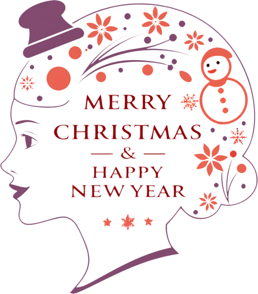 Celebrate Merry Christmas and Happy New Year with decorations. . png